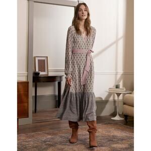 Boden Multicolor Patterned Midi Dress